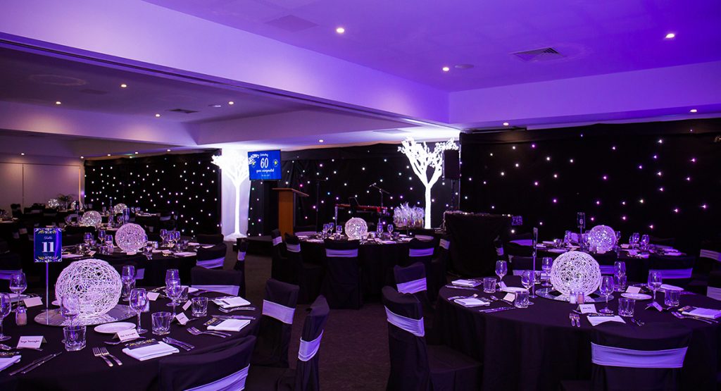 Function or event room setup at club venue